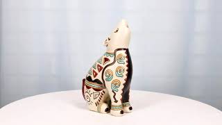 Ebros Native Tribe American Aztec Hopi Indian Style Howling Wolf Totem Spirit Figurine