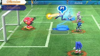 Football-Team Waluigi  vs Team Tails(CPU)- Mario and Sonic at The Rio 2016 Olympic Games