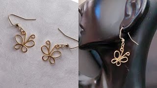 Diy Butterfly Earrings/How to make wire butterfly earrings/easy and simple wire butterfly earrings