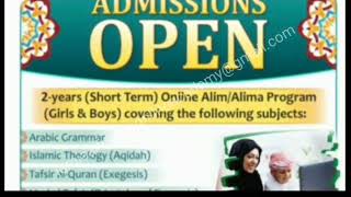 ONLINE Alim Course for girls| female tutor| diploma in Islami studies |online Islamic studies |arabi