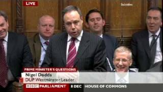 Nigel Dodds at PMQs - FIFA \u0026 the Lib Dems