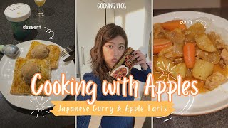 Couples Cooking Vlog | Let em cook...APPLES! pt2 | Japanese curry & apple tarts