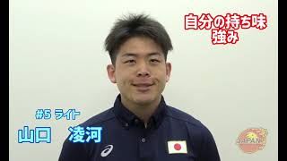 東京2020パラリンピック競技大会　ゴールボール　男子日本代表　山口凌河選手　メッセージ