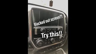 How To Fix Blacked Out Radio Screen For 2014+ GM Vehicles