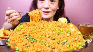 EATING EXTREME HOT \u0026 SPICY INDIAN MAGGI MASALA #ASMR/EATING SHOW MUKBANG #MAGGI #NOODLESCHALLENGE