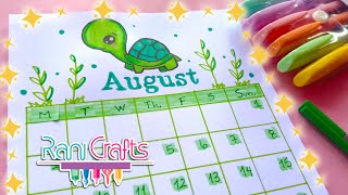 DIY - AUGUST CALENDAR - Bullet Journal, decoration, organization - easy