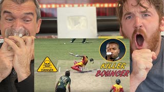 Top 10 Killer Bouncer on Face in Cricket REACTION!!