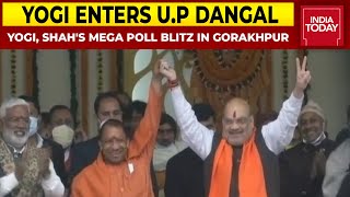 Yogi Adityanath Files Nomination From Gorakhpur, Holds Mega Poll Blitzkrieg Along With Amit Shah