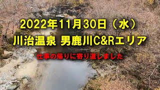 2022年11月30日　川治温泉 男鹿川C＆Rエリアの釣り