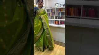 Original Chanderi Handloom Sarees Nakshi border taraz palla katan silk saree#shorts #viral #trending