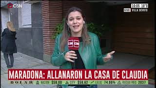 MARADONA: allanaron la casa de Claudia Villafañe