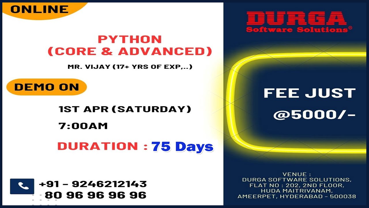 Python Online Training Durgasoft Youtube