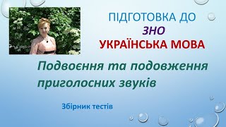 Підготовка до ЗНО. Українська мова. Подвоєння приголосних