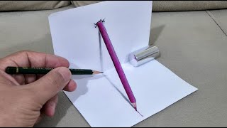 easy amazing 3d drawing on paper for beginners- how to draw 3d