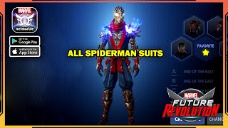 Marvel Future Revolution Spider Man All Suits