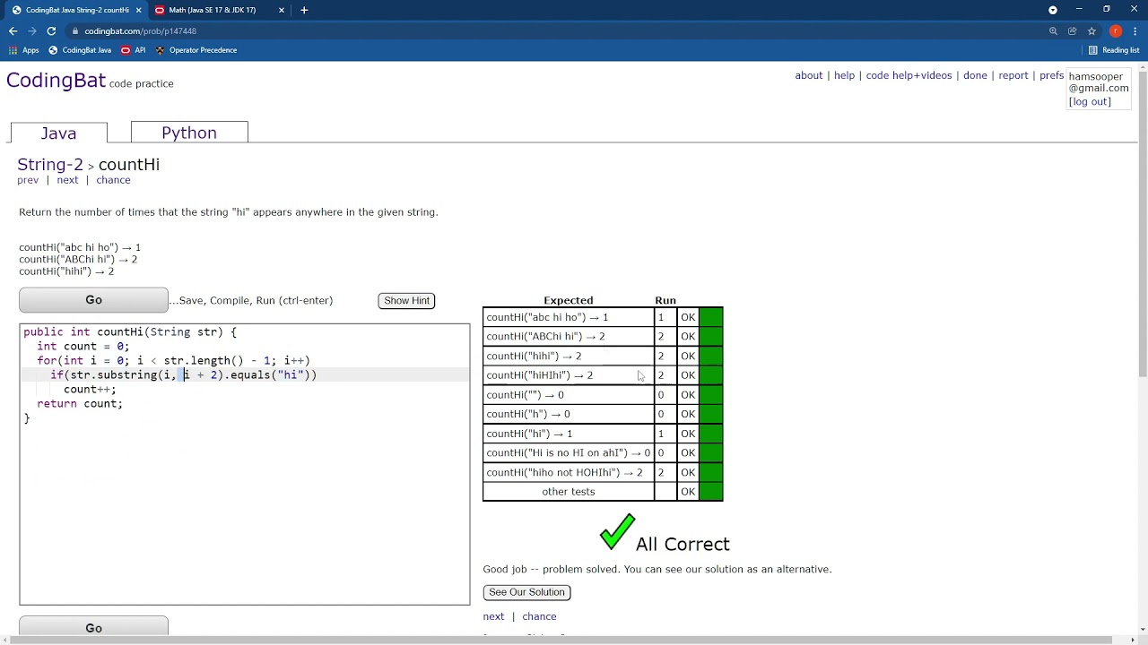 Codingbat Walkthrough String 2 Youtube Codingbat Walkthrough String 2 Youtube