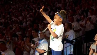 7yr old THRILLED to Sing for NBA 2019 Playoff Game...Jazz vs. Rockets!!!!