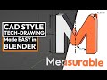 Ultimate CAD Tech Drawing Addon For Blender | Measurable