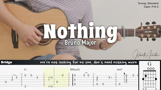 Nothing - Bruno Major | Fingerstyle Guitar | TAB + Chords + Lyrics