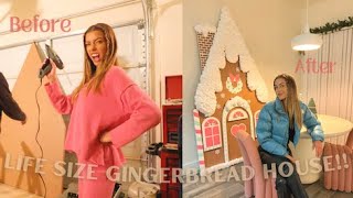 I Made A Life Size Gingerbread House Vlogmas Day 3