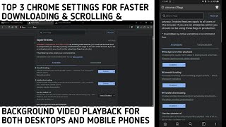 HOW TO ENABLE FASTER DOWNLOADING, SMOOTHER SCROLLING AND BACKGROUND VIDEO PLAYBACK IN GOOGLE CHROME