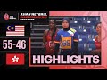 Malaysia 55 - 46 Hong Kong | Asian Netball Championship 2022