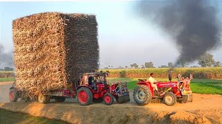 massey tractor heavy load pulling out video || tractor trolley pulling on the ramp video || tractors