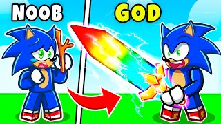 Upgrading NOOB to GOD Sword in Roblox!