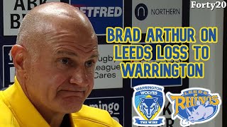 Brad Arthur faces the media after #MagicWKND defeat for Leeds - Forty20 TV