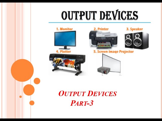 Output Devices Of Computer Plotter Components Of Computer Output