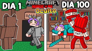 Sobreviví 100 DÍAS dentro de la BASE SECRETA de mi NOVIA LIAH en Minecraft HARDCORE!🤫