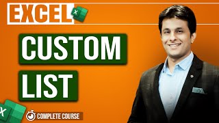 1.4 How to Create a Custom List in Excel | Excel Automation Tutorial