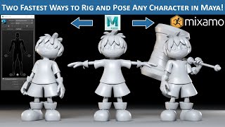 Maya Auto Rig with Quick Rig and Mixamo - Rig Any Character in Minutes!