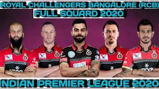 RCB FULL SQUARD FOR IPL 2020, ROYAL CHALLENGERS BANGALORE FULL PLAYERS SQUARD FOR DREAM 11 IPL 2020.