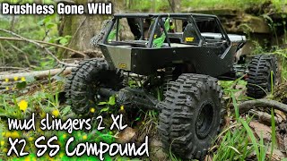 Mud Slinger 2 XL \u0026 Arrma Brushless Power - Axial Wraith 2.2 Upgraded Scale Build - Trail Run