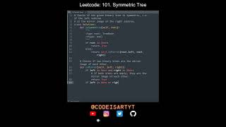 Leetcode 101. Symmetric Tree in Python | Python Leetcode | Python Coding Tutorial | Python Code ASMR