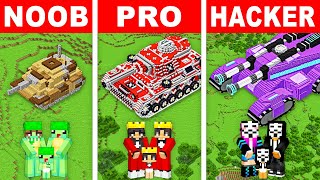 NOOB vs PRO: FAMILY TANK HOUSE Build Challenge In Minecraft!
