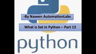 What is Set Object in Python – Part 13