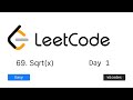 Finding The Floored Square Root of A Number Python Sqrt(x). LeetCode Q69 Python