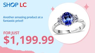 950 Platinum Tanzanite \u0026 Lab Diamond Ring (2.15 ctw) (Size 7.0)