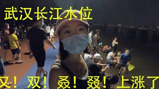 武汉上游连降暴雨，汉口长江江滩水位超过28米，水位又！双！叒！叕！涨了！