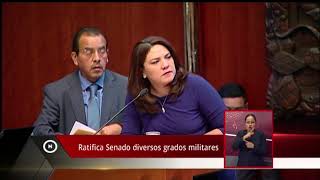 Ratifica Senado diuversos grados militares