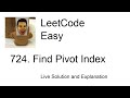 724. Find Pivot Index (Leetcode Easy)