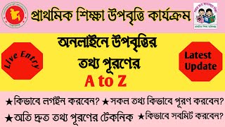 উপবৃত্তির তথ্য কিভাবে অনলাইনে পূরণ করবেন | How to fill up upobritti information?