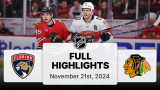 NHL Highlights | Panthers vs. Blackhawks - November 21, 2024