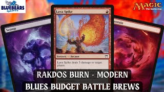 Rakdos Burn | Modern | B/R burn control build | Magic the Gathering budget deck tech | kitchen table