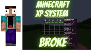 Breaking minecraft xp and enchanting system #shorts #minecraftshort #mcpe #steve