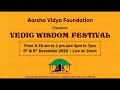 Welcome to the Vedic Wisdom Festival 5th - 6th Dec 2020