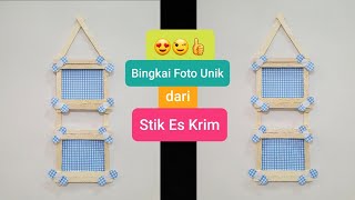 Cara Membuat Bingkai Foto dari Stik Es Krim | How to make a photo frame from an ice cream stick