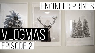 DIY HUGE Engineer Prints for $4 | Christmas Decor on a Budget | Vlogmas 2018 Episode 2